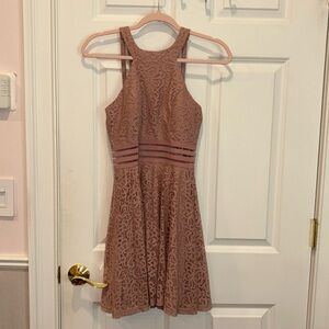 City Studio Lilac Lace Dress